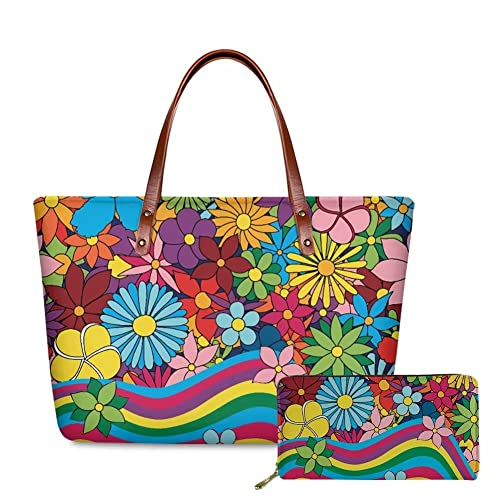 FKELYI 2 Piece Handbag Set with Wallets for Women Luxurious Design Top-Handle Bag