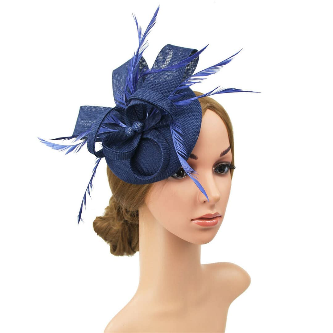 LYGBAOFUL Damskie damskie wieczorowe wesele Mesh HeadbFlower Hat Fascinator Caps