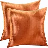 Photo Gallery jortuio set 2 federe cuscini 50x50 40x40 45x45, copri cuscino per divano letto, moderne lusso velluto a coste decorativo copertina per cuscino con cerniera lavabile(arancia,60 x 60 cm (set of 2)) Photo Gallery jortuio set 2 federe cuscini 50x50 40x40 45x45, copri cuscino per divano letto, moderne lusso velluto a coste decorativo copertina per cuscino con cerniera lavabile(arancia,60 x 60 cm (set of 2))