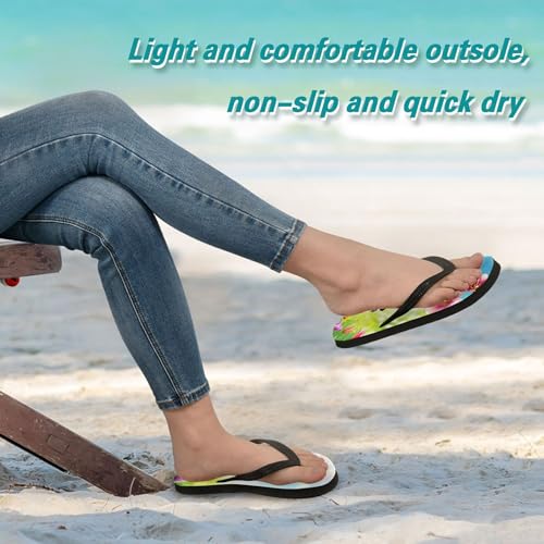 Burbuja Hello Spring Flip Flops for Women Men, Soft Thong Sandals Rubber Slippers for Pool Beach Essentials4