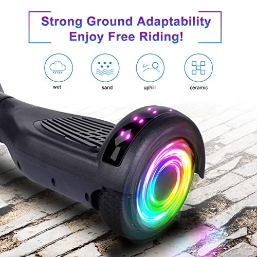 Image of SISIGAD Scooters for Kids Ages 7-12, with Built-in Bluetooth Speaker and 6.5 inch Colorful Lights Wheels, Safety Certified Self Balancing Scooter
