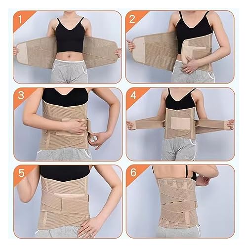 Faja lumbar soporte profesional cintura XL beige miniatura 4