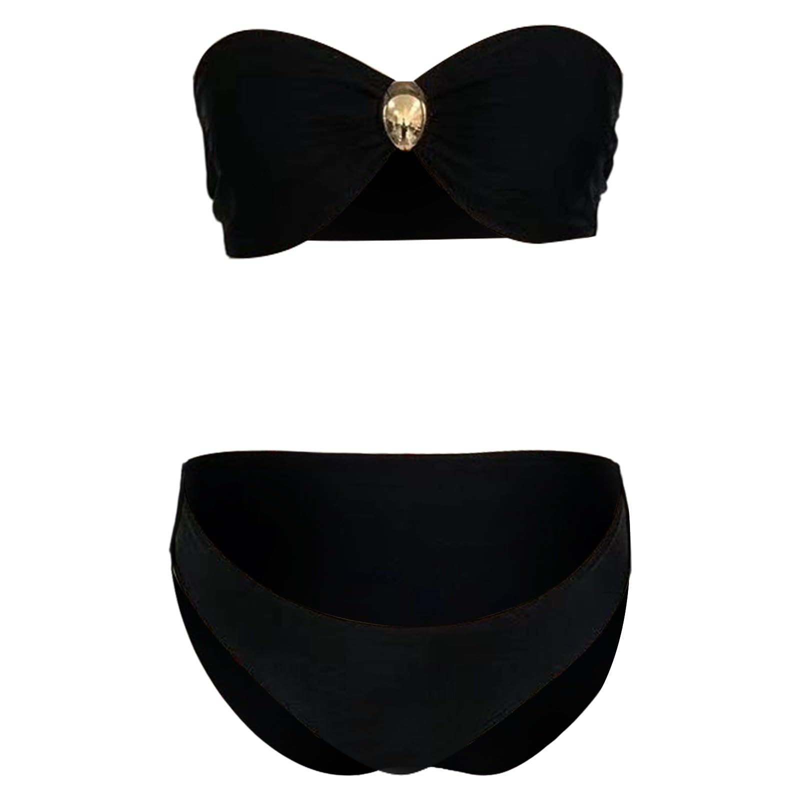 Generisch Costume da bagno premaman in due pezzi con design a fascia, a vita alta, comodo in piscina, in spiaggia, ideale per la gravidanza e il relax