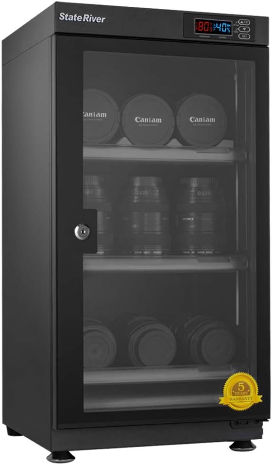Electronic Dry Cabinet Camera Cabinet Moisture Cabinet for Camera Lens and Other Photographic Equipment 55 Litre