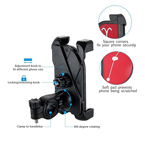 DECDEAL Universal 360 Rotating Adjustable Bike Phone Holder Handlebar Suporte de telefone celular Su