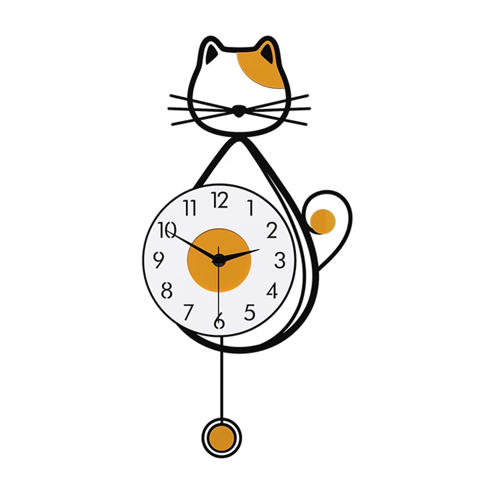 Amazon.co.jp: ねこ 時計 壁掛け 2023 猫 壁掛け時計 電波 静音