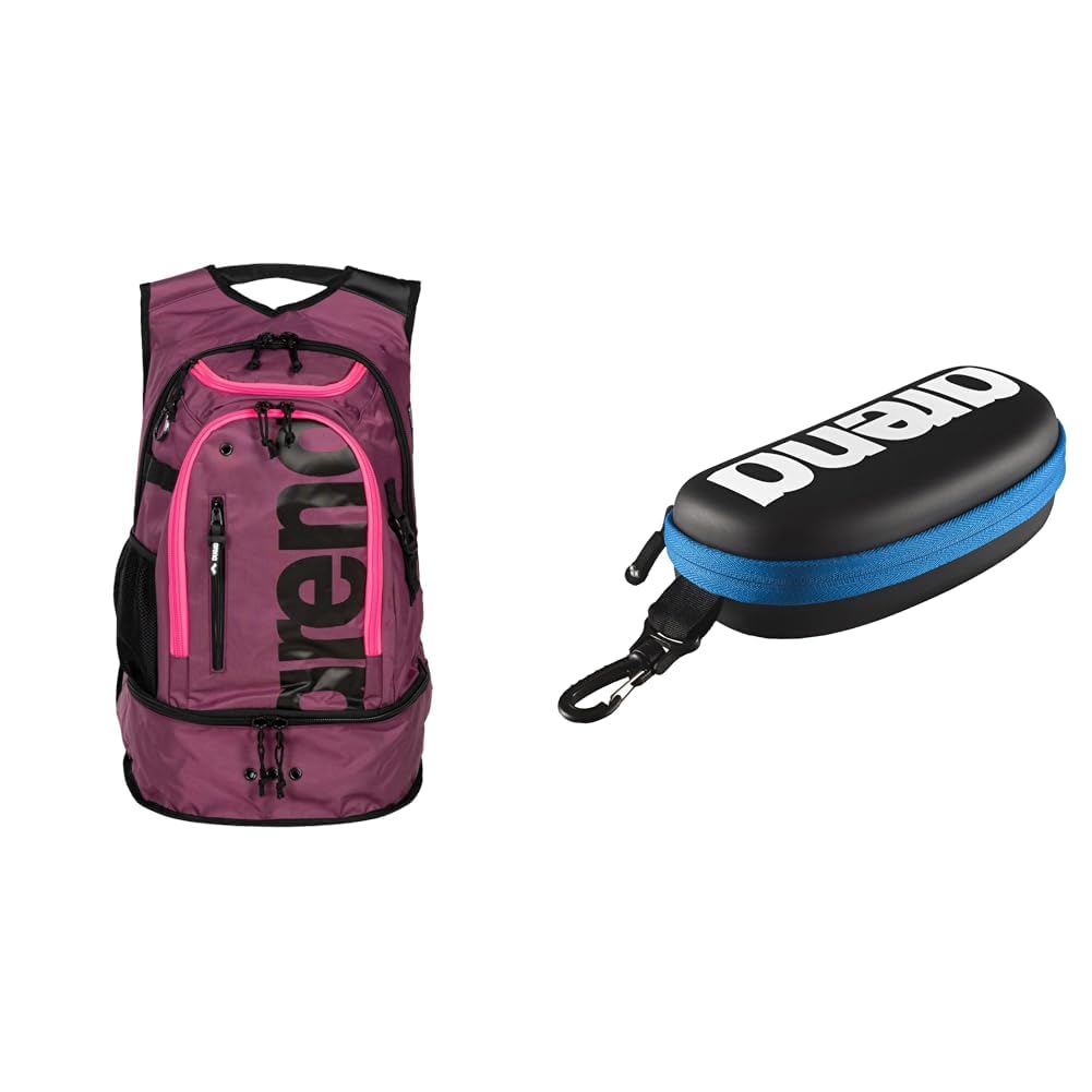 ARENA Fastpack 3.0 Sportlicher Rucksack für den Strand, das Fitnessstudio und den Sport & Swim Brillenetui, Brillenetui Hardcase, Brillenetui Hartschale, Schwarz