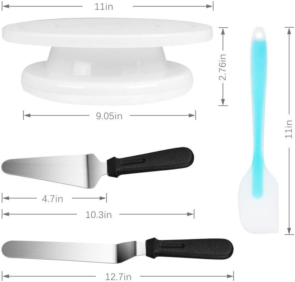 7-piece 60 Piece Cake Turntable Set Flower Mounting Table Baking Tool Set(E)