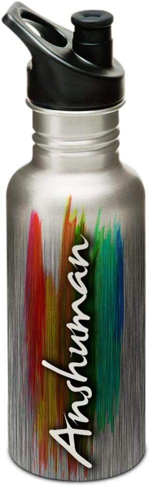 Hot MuggsAnshuman" Me PaintBrush Stainless Steel Sports Cap Water Bottle, 600ml
