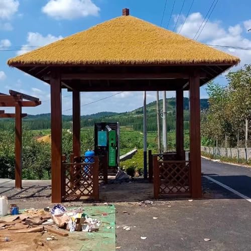 Toiture en chaume synthétique pour clôture et décor de fête