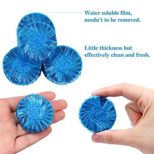 KISSBUTY 12 Pieces Blue Automatic Disposable Bathroom Cleaners Toilet Cleaning Clean Toilet Bowl Cleaner - Thumbnail 5