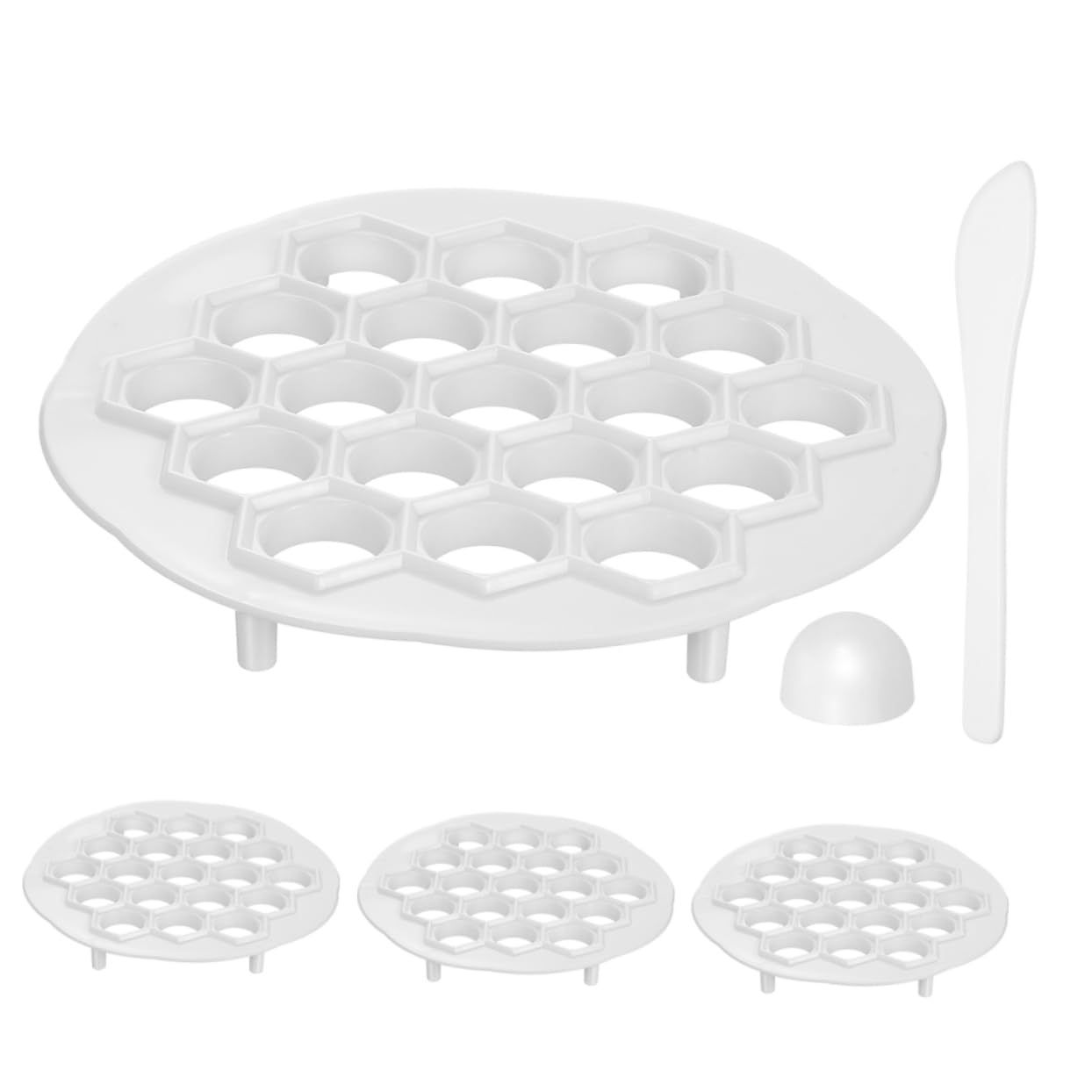 PRETYZOOM 4 Sets Dumpling Maker Tool Quick Homemade Ravioli and Dumpling Mold for Kitchen Compact Design for Easy Storage for Family Dinners and Social Events