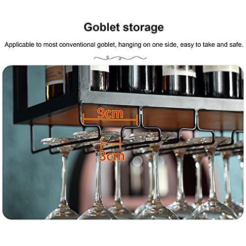 Casier à vin de plafond en fer style industriel haut de gamme avec verre