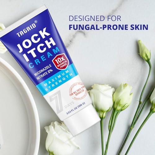 Image of TAGRID Jock Itch Relief Cream: Jock Itch Relief for Men and Women - Soothing & Fast-Absorbing Skin Cream for Irritation, Burning, & Discomfort - Non-Staining & Gentle for Sensitive Areas - 3.5 OZ