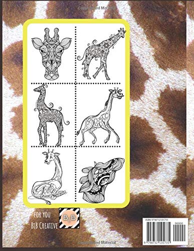 Coloring Book GIRAFFES: Funny Gift Idea for Giraffe Animal Lovers Art 6-15 old Ages Self Care Mindful Coloring Books for Girls Boys ages 8-15 Pages ... Coloring Book sets for Kids ages 4-8 8-12) image 3