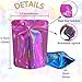 YINGZON 100 Pack Premium Smell Proof Mylar Bags, 10 Colors Mixed Resealable Food Storage Bags with Double-sided printing, 4.7