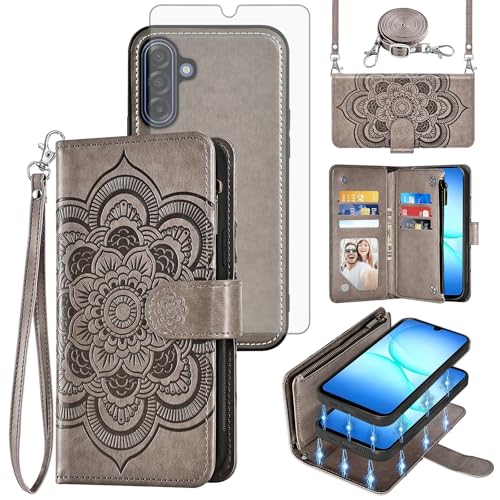 Coque Samsung Galaxy A17 5G portefeuille fermeture éclair protection écran TPU