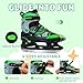 LEVYTEMP Adjustable ice Skates for Kids Boys Girls, 4 Size Triple Protection Beginner Figure Blades with Ankle Support for Outdoor and Rink,Green