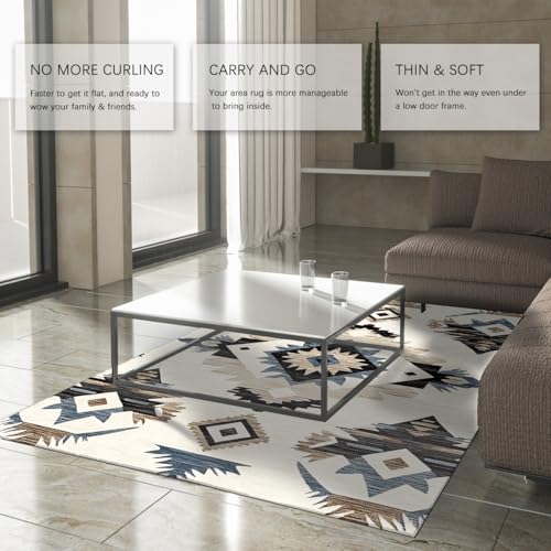 Tapis pliable 160x200cm lavable pour masquer les imperfections du sol - 4