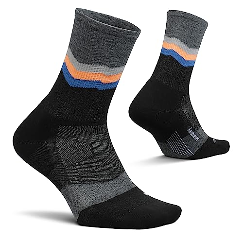 Image of Feetures Merino 10 Cushion Quarter Sock Stripe
