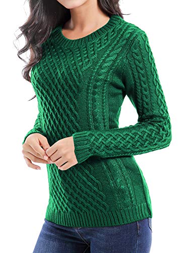 Image of v28 Women Crew Neck Knit Stretchable Elasticity Long Sleeve Sweater Jumper Pullover