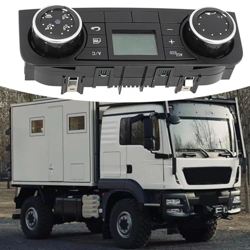 ZiStarlilife Interruptor de control de clima del calentador para MAN TGS TGX TGL TGM, sustituye a 81619906078 81619906104 81619906126, perilla de temperatura de CA de camión negro ABS, reemplazo de