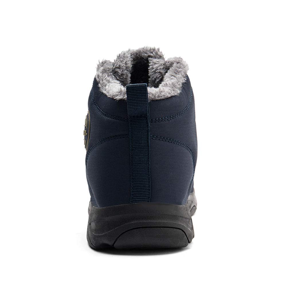 Axcone Stivali Uomo Donna Invernali Impermeabili Trekking Outdoor Caldo Cotone Scarpe Piatto Caviglia Stivaletti Neve - Rosso Marrone Blu Nero Grigio 36-48EU