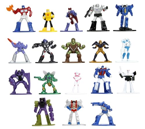 Transformers 1.65' 18-Pack Wave 3 Die-Cast Figures Nano Metalfigs, Toys for Kids and Adults