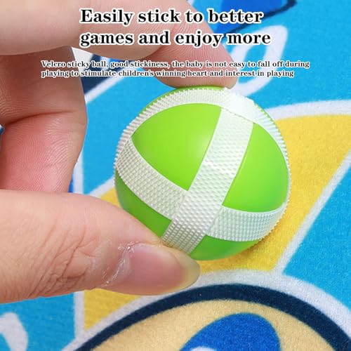 Image of Dart Game for Kids, Indoor Games for Kids with Sticky Balls, Target Board Game for Hand-Eye Coordination, Fun Gift for Boys Age 8-10 Years, Soft Board with 3 Balls and Purple Elephant Hook