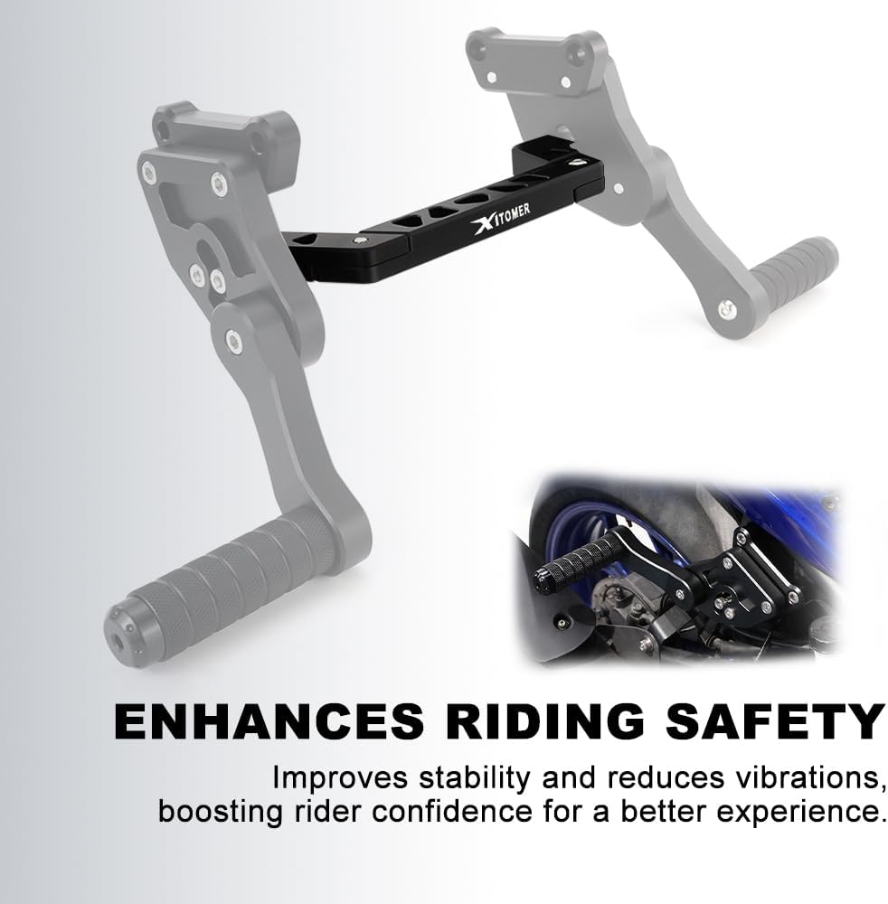 Xitomer Adjustable Sub Cage Fit for YZF-R3 2015-2025, MT-03 2020-2024, Passenger Peg Guard, Peg Support Stunt Protection Rear Footrests Subcage