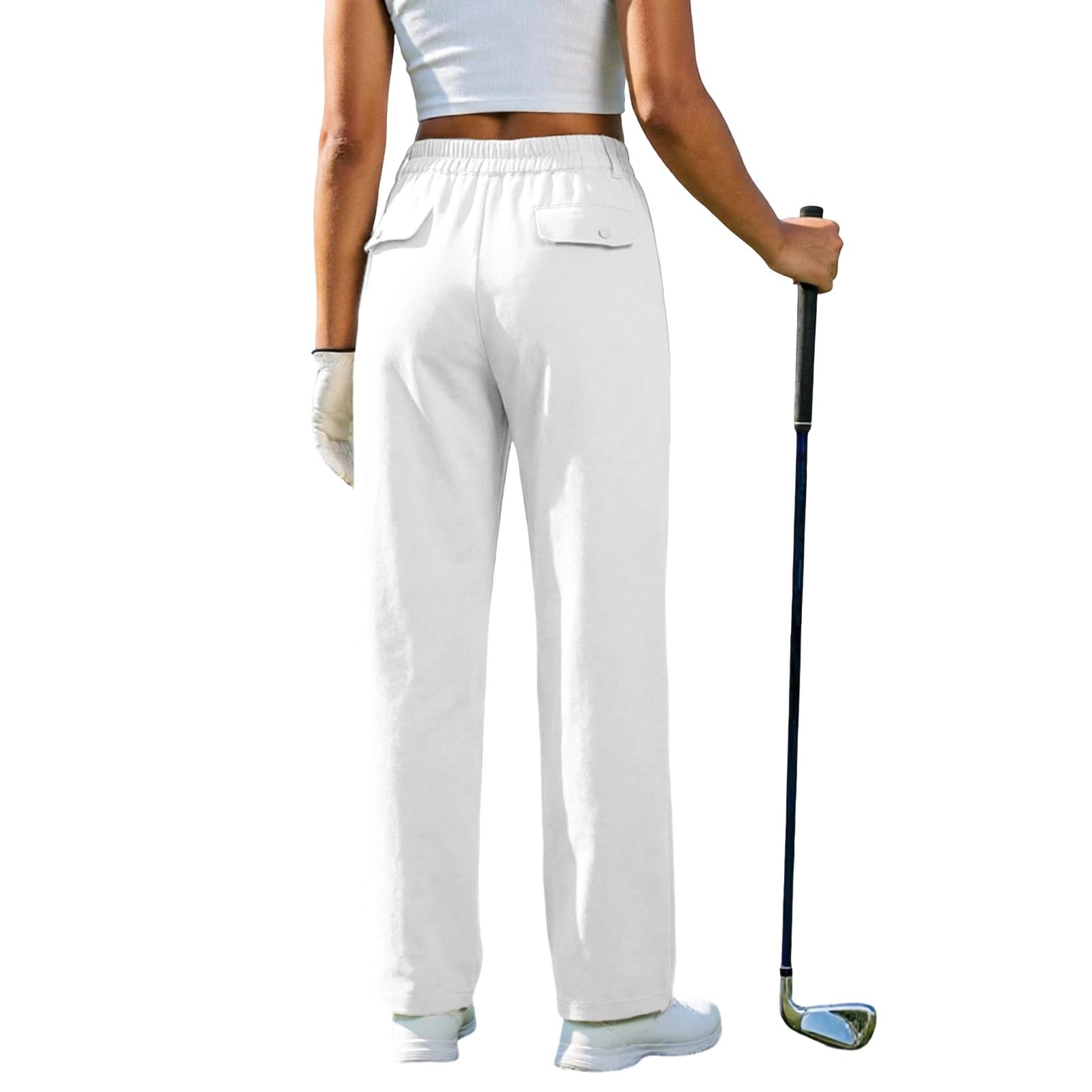 Golf Hose Damen Bequeme Straight Leg Golf Hose Lang Golfhose Sommer Leicht Und Luftig Stretch Freizeithose Outdoor High Waist Hosen Elegante Business Schlupfhosen