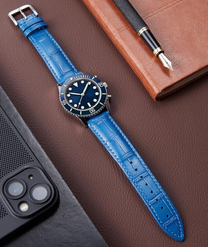Image of BINLUN Genuine Leather Watch Bands Women Men Quick Release Leather Watch Straps Replacement with 12 Colors Option (10mm, 12mm, 14mm, 15mm, 16mm, 17mm, 18mm, 19mm, 20mm, 21mm, 22mm, 23mm)