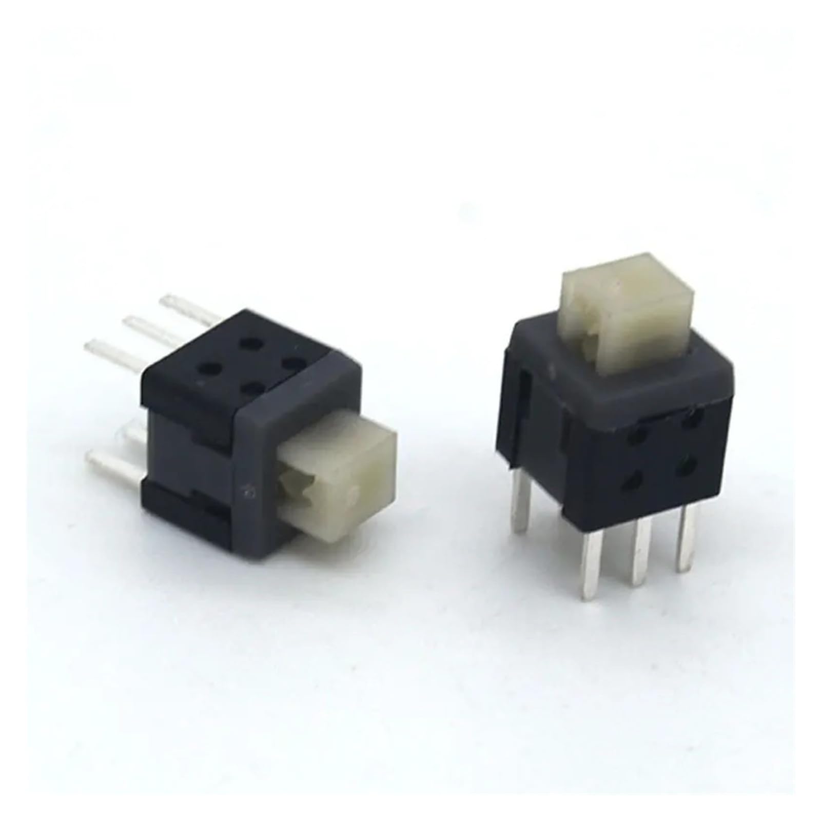 10 Uds interruptor de Reinicio pequeño 5,8 * 5,8mm con 6 pies bloqueo táctil cabeza plana