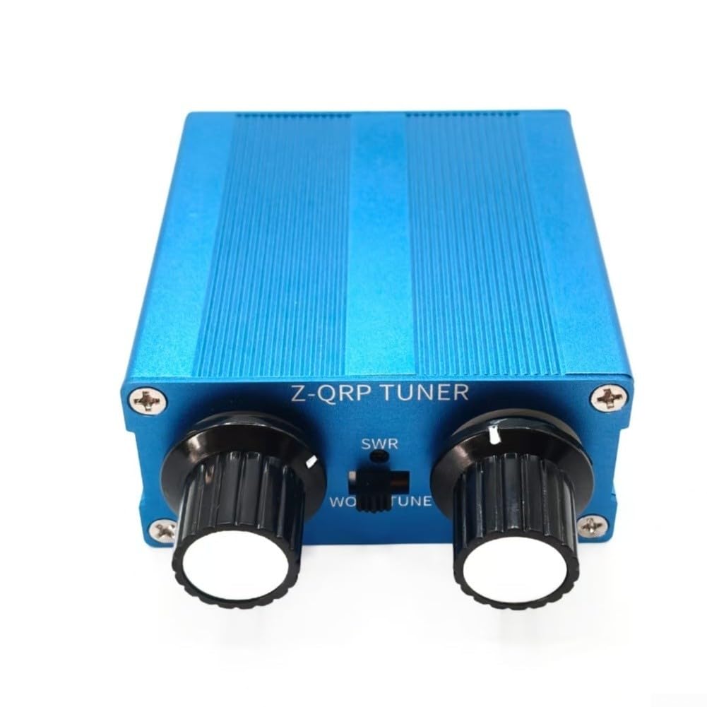 Sintonizador manual Z-QRP de 5 W, 3-28 MHz para radio aficionada, antena de onda corta HF, carcasa de aleación de aluminio, color azul