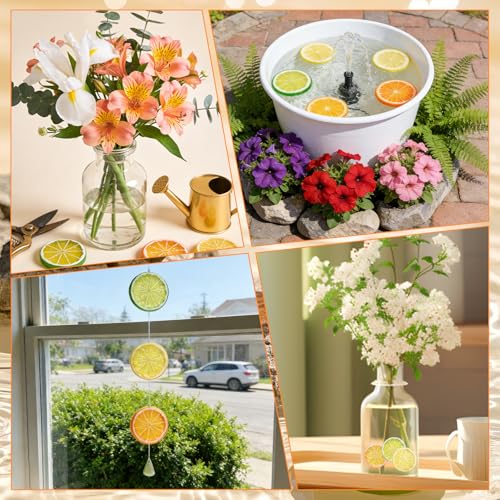 AHEJIOO 30 Stück Zitronen Deko Sommer Set, Zitrone Schwimmdeko Pool & Tisch, Zitronen Party Zubehör Wiederverwendbar, Künstliche Früchte für Garten Brunnen Vase Hochzeit Deko Lemon Style