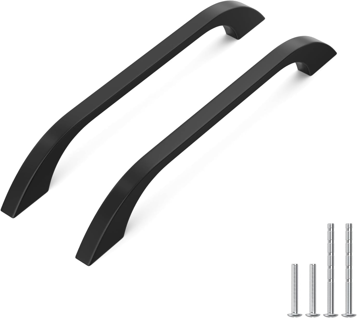 homdiy Black Cabinet Handles Drawer Handles Aluminum Kitchen Cabinet Hardware Matte Black Cabinet Pulls, 20 Pack 6-1/4 Inch (160mm Hole Center) 6-1/4 Inch Hole Centers Black 20