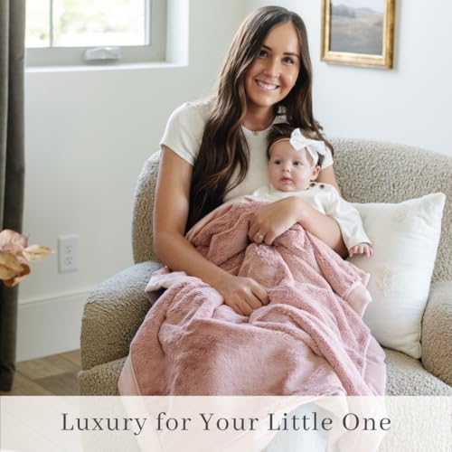 Image of Saranoni Luxury Receiving Blankets for Babies | Ultra-Soft Lush and Boutique Quality Baby Blanket | Ballet Slipper Pink - 40 inch x 30 inch