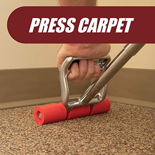 Extendable Heavy Duty Floor And Wall Roller For Laminate, Lvp, Veneer, Linoleum, Carpet, Tile And Wall Coverings 7-1/2 Wide With A 17 Inch Handle That Extends To 27 Inches #TOP2
