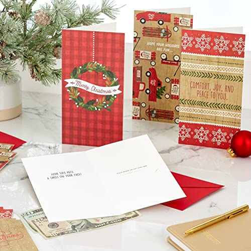 Hallmark Card Holders or Money Holders Assortment, Rustic (36 Cards with Envelopes), Rustic Holidays Money Holder Assortment - Image 2