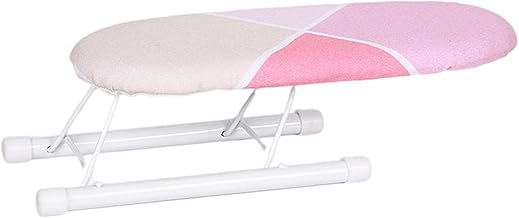 Colcolo Foldable Ironing Board Compact & Lightweight with Heat Resistant Board Cover, Ironing Shirt, Sleeves, Cuffs, Neckline for Laundry, Pink