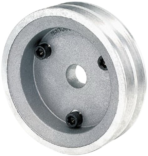Image of Moroso 64060 Double Groove Crank Pulley, Cast Aluminum, Fits Small Block Chevy Engines