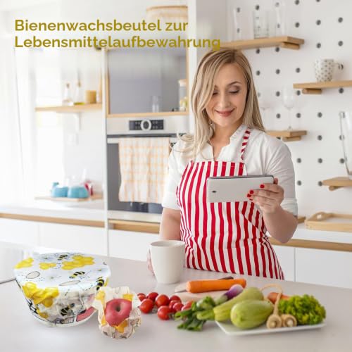 Foto von Bienenwachstücher Rolle, Wachstücher Für Lebensmitte, Bienenwachspapier Für Lebensmittel für Lebensmittelaufbewahrung, Käse- und Sandwich-Verpackungen Beeswax Wrap