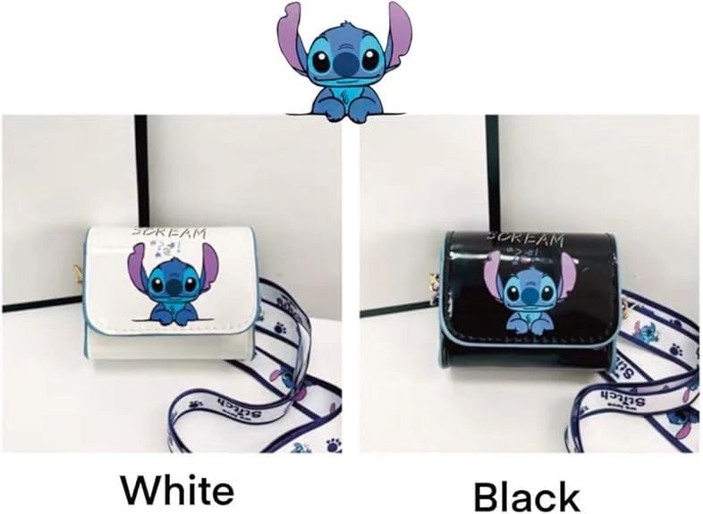 for stitch crossbody bags for women teenagers girls purse shoulder bag for shopping vacation stitch gifts for girls white