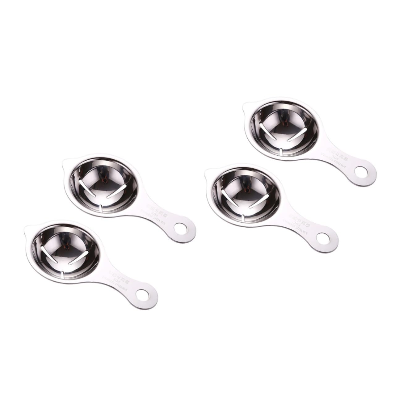 Healifty 2sets Stainless Steel Egg Yolk Separator and Divider Mirror Polished Sieve for Cooking and Baking Easy to Clean Kitchen Tool for Home Chefs and Baking Enthusiasts 2pcs*2