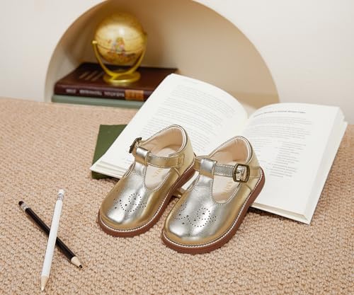 Image of PHIRAMIN Toddler Girl Mary Jane Student Oxford Shoes-Little Girl School Uniform Shoes for Wedding Party