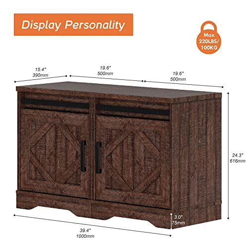 Image of WAMPAT 24.3-inch Tall Farmhouse End Table Set of 2