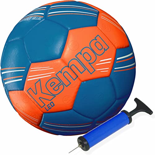 Kempa-Handball Training Flou rot/kempa blau Größe 1 + Ballpumpe Cover