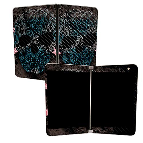 Image of MIGHTY SKINS MightySkins Carbon Fiber Skin for Microsoft Surface Duo - Cyber Pirate | Protective, Durable Textured Carbon Fiber Finish | Easy to Apply, Remove, and Change Styles | Made in The USA