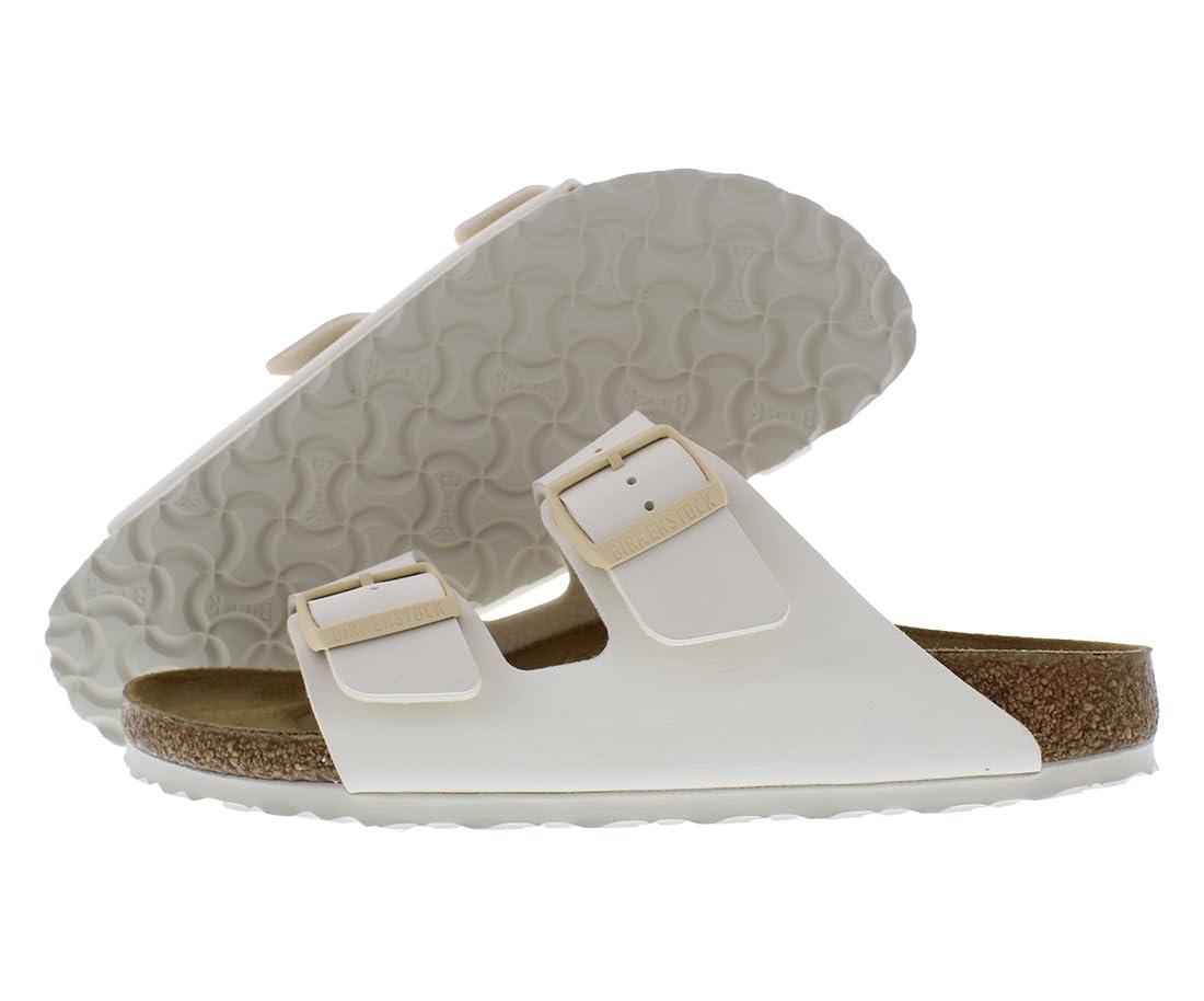 Birkenstock Unisex Adult Arizona Soft Footbed Sandals 7.5 Narrow Women/6 Narrow Men Eggshell