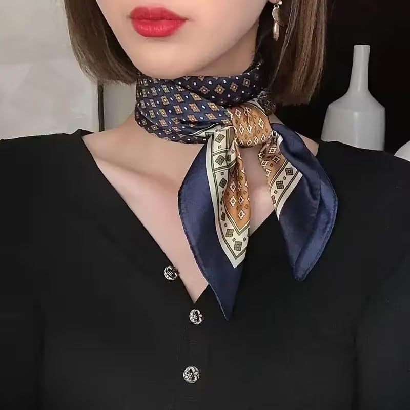 Image of Silk Head Scarf for Women - Luxury Satin Silk Hair Scarf, Soft Bandana Wrap for Sleeping, Hair Protection & Styling